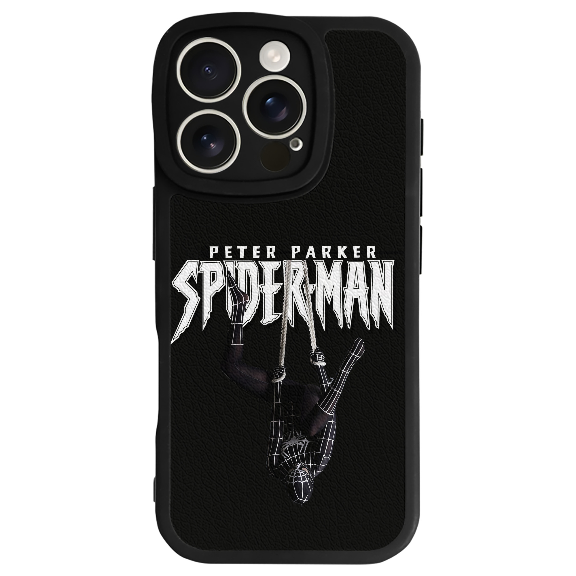 Spider Man スパイダーマン 【iPhone 16シリーズ対応】シリコンスマホケース（レザー調） 材質：シリコン